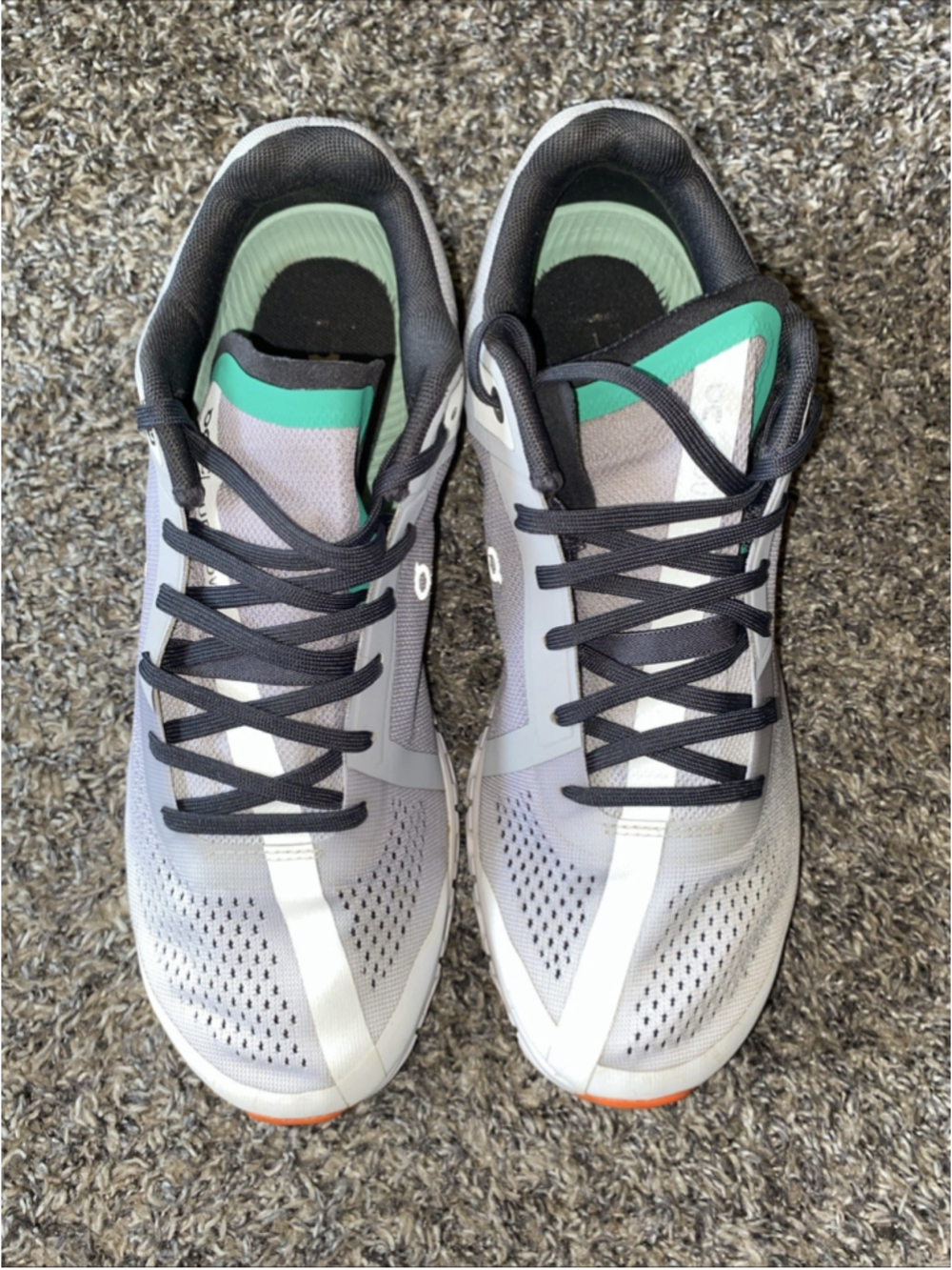 On Cloudflow Womens Size 9.5 Gray Green Athletic Running Walking Shoes Sneakers - Picture 3 of 13